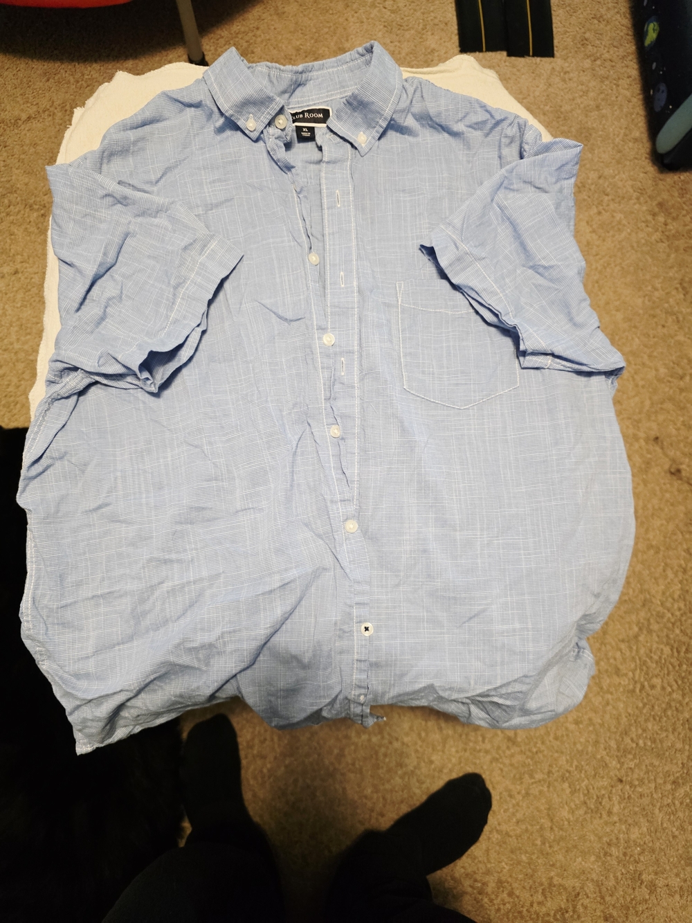 Club Room Sky Blue Button-Down Casual Shirt